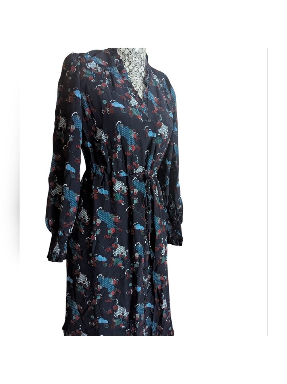 Cefinn Midi Length Silk Dress - Picture 2 of 15